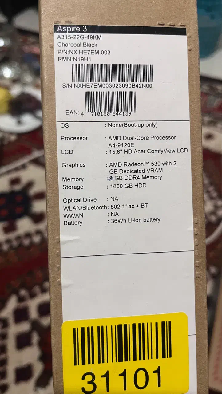 لپ تاب۲۰۲۰ بسیار سالم و کم کار ایسر|رایانه همراه|شیراز, قدوسی شرقی|دیوار