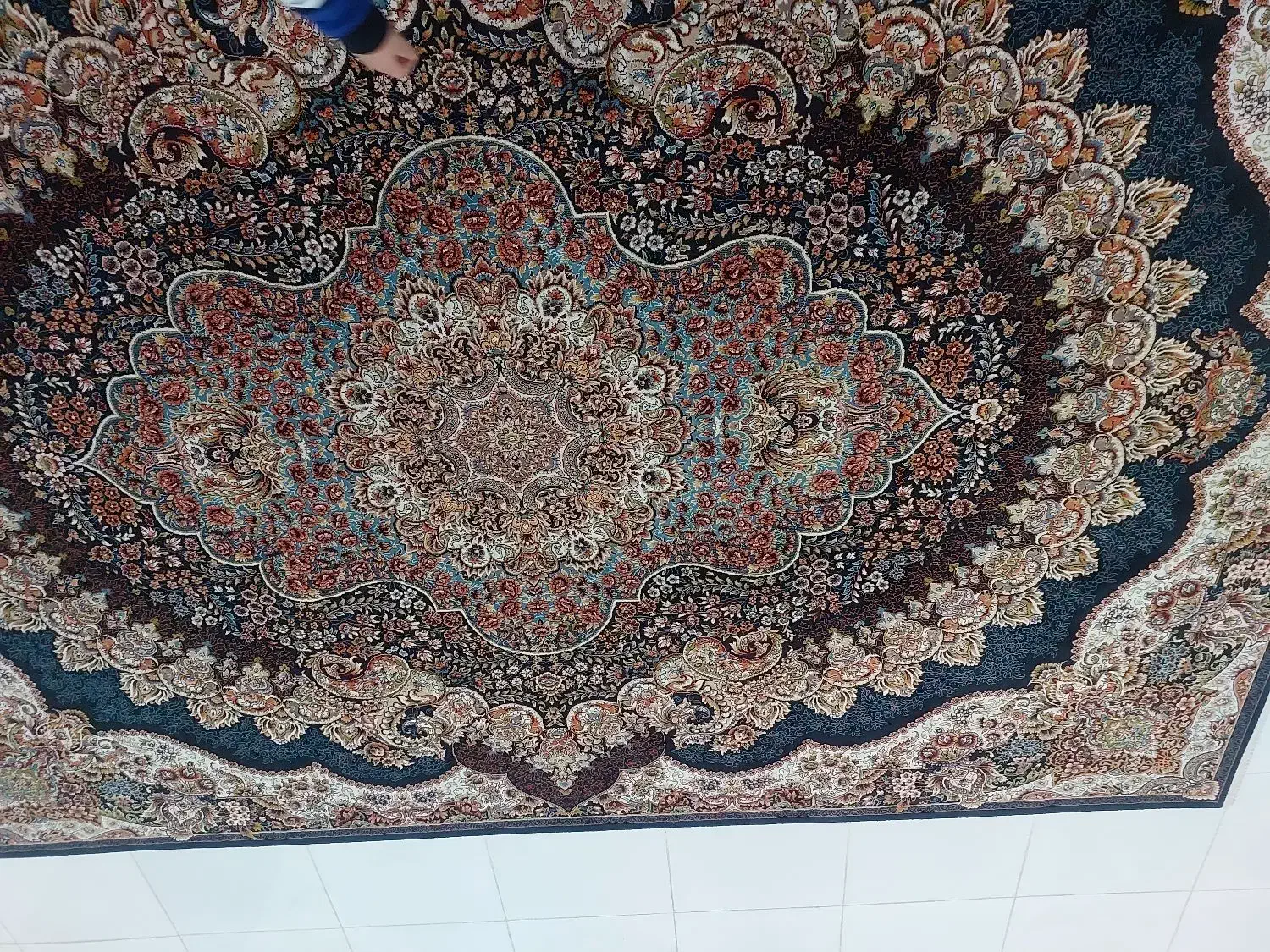 فرش ۹ متری ارکیده سرمه ای|فرش|نظرآباد, رسالت|دیوار