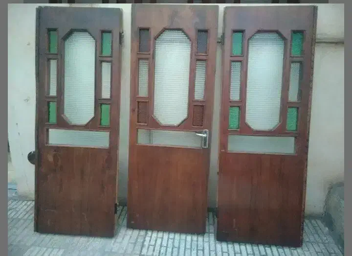 درب سه لنگه چوب گردو|مصالح و تجهیزات ساختمان|خلخال, |دیوار