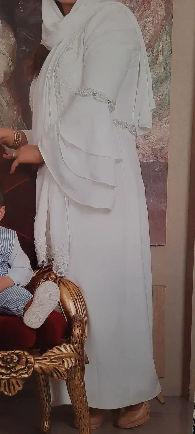 مانتو محضر مجلسی بلند باست شلوار و شال کار دست|لباس|پردیس, فاز ۲|دیوار