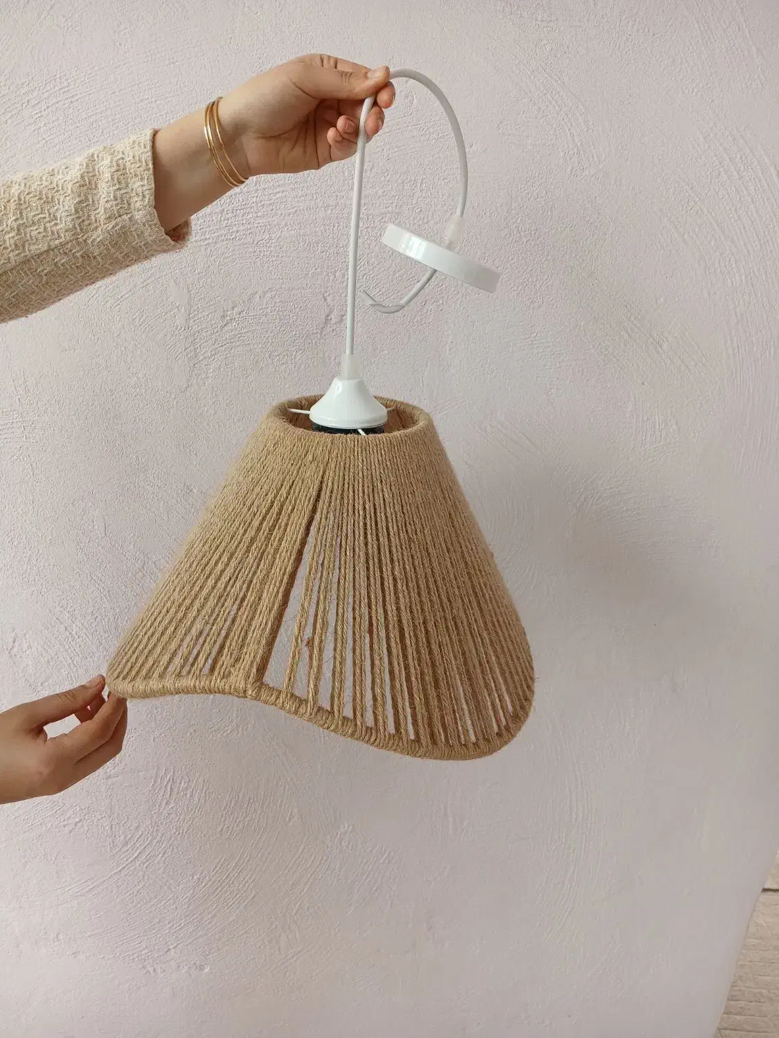 لوسترمکرومه‌ای مینمال و قیمت اقتصادی|لوستر و چراغ آویز|گرگان, |دیوار