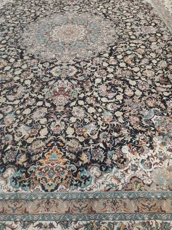 فرش کاشان سرمه ای|فرش|القجر, |دیوار