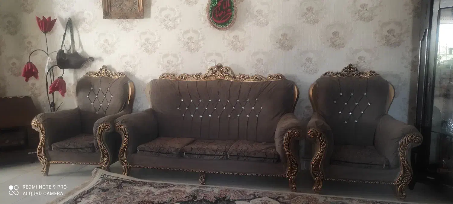 مبل استیل 7نفره، کارکرده، ۲۵۰۰|مبلمان خانگی و میز عسلی|دماوند, گیلاوند|دیوار