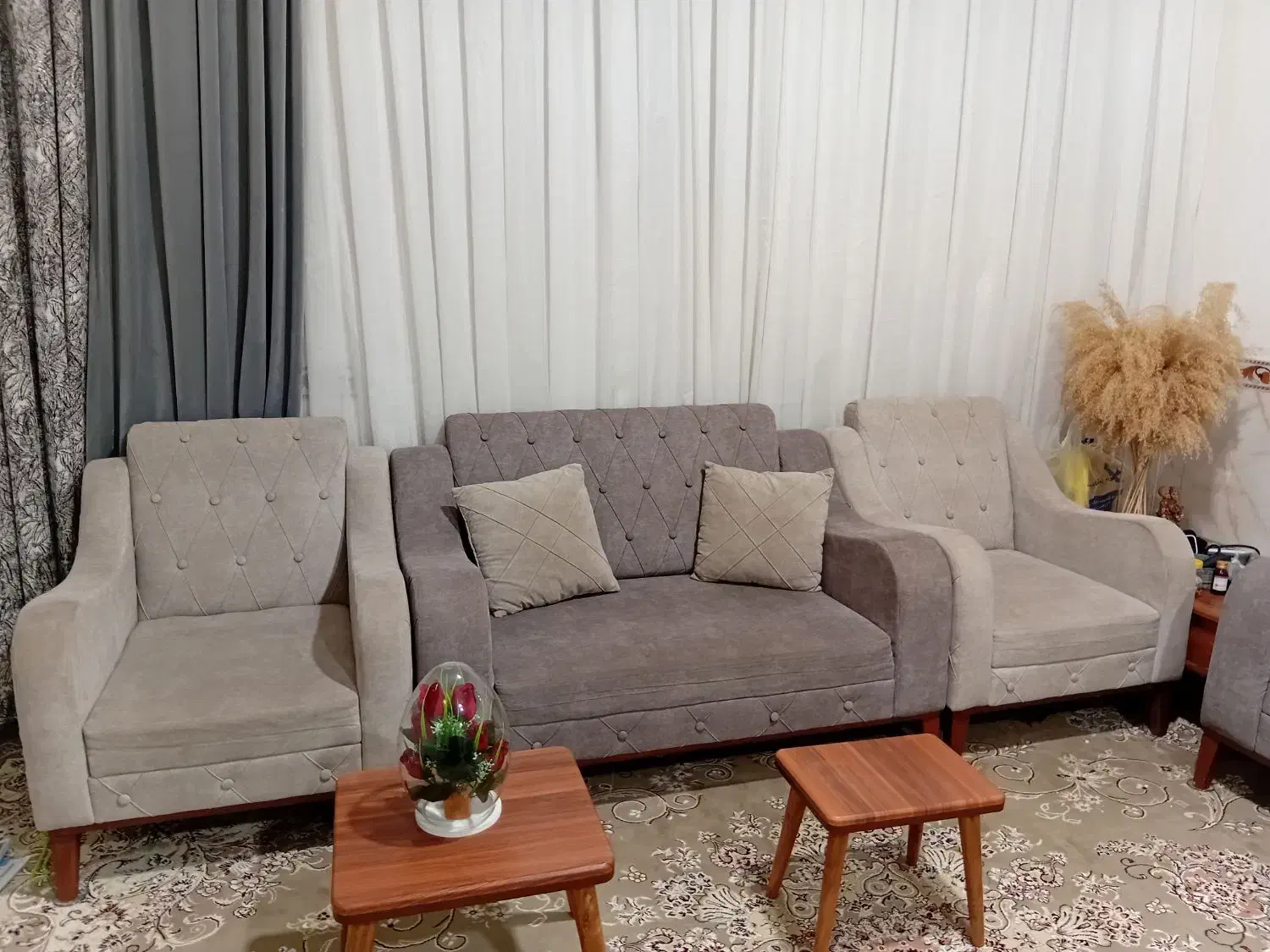 مبل هفت نفره سالم در حد نو|مبلمان خانگی و میز عسلی|کرمانشاه, |دیوار