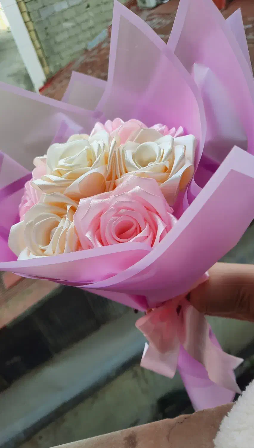 دسته گل ربانی|صنایع دستی و سایر لوازم تزئینی|رشت, بوسار|دیوار