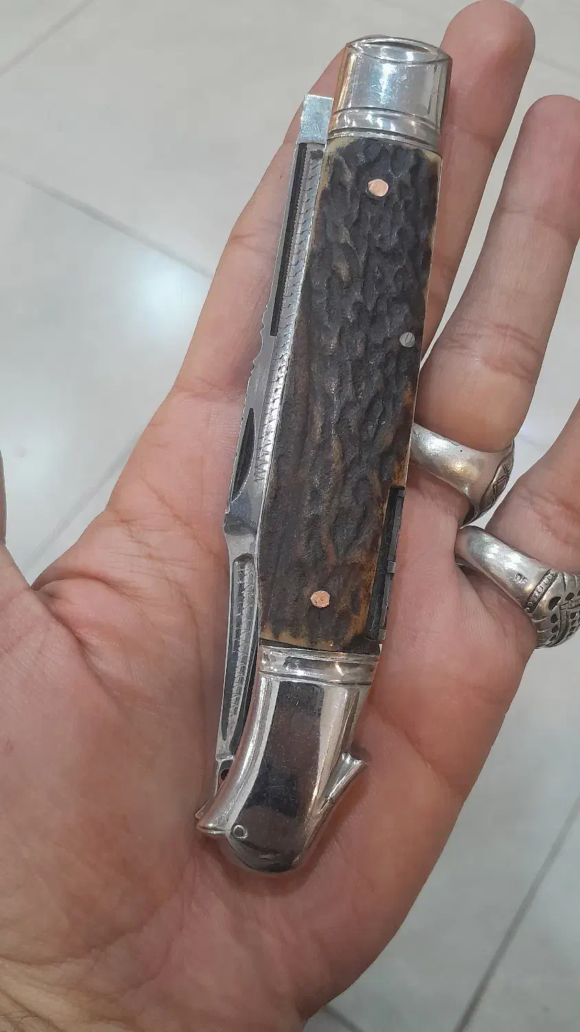 چاقو محمد ندرلو سفارشی|کلکسیون اشیاء عتیقه|ازنا, |دیوار