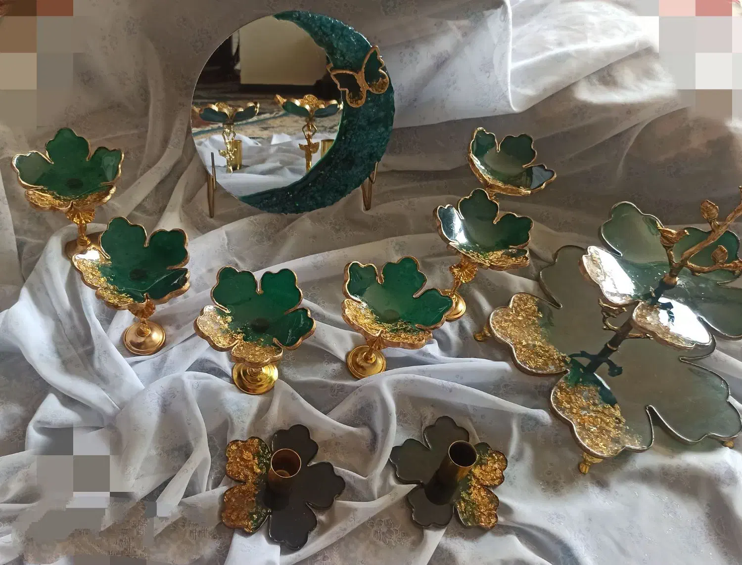 هفت سین رزینی|ظروف سرو و پذیرایی|شیراز, باجگاه|دیوار