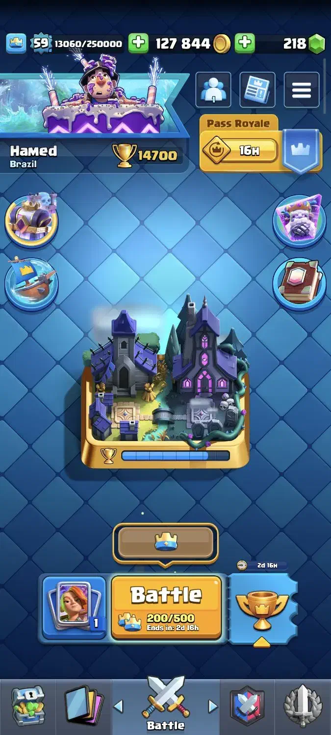 کلش رویال لول 59|کنسول، بازی ویدئویی و آنلاین|تهران, زنجان جنوبی|دیوار