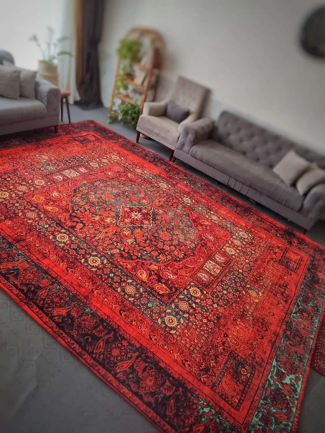 روفرشی کشدار قرمز ضخیم تراکم اعلا|روفرشی|نیشابور, خط کاشمر|دیوار