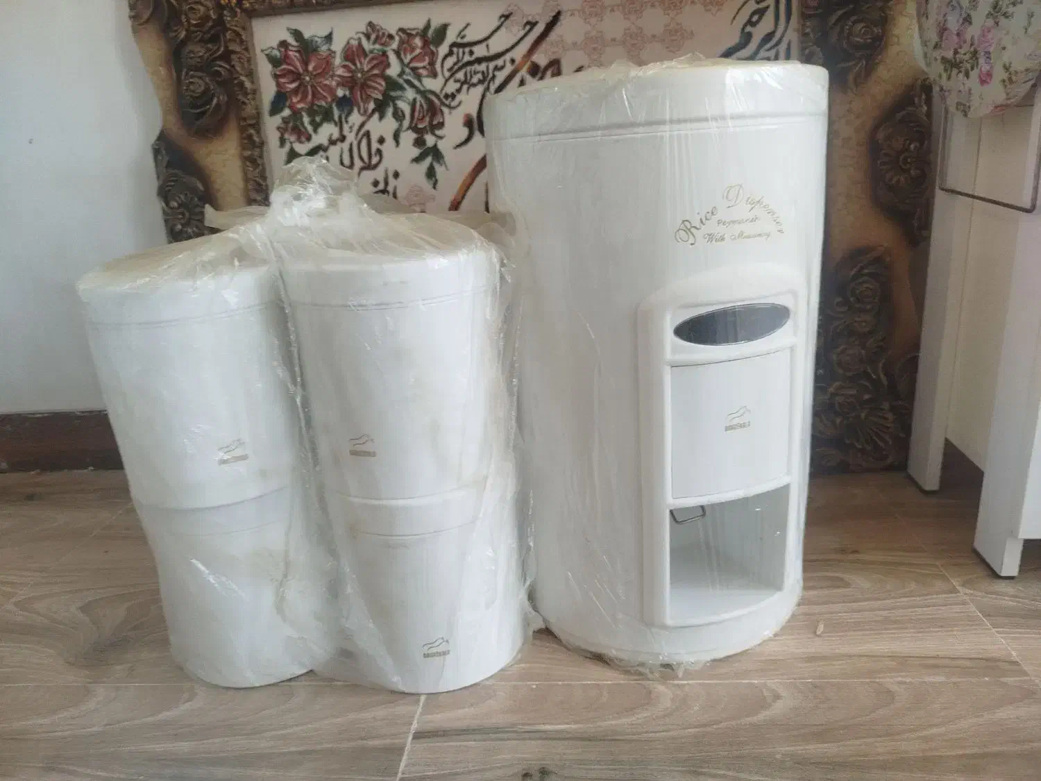 سطل برنج و جا حبوباتی|ظروف نگهدارنده، پلاستیکی، یک‌بارمصرف|پیشوا, |دیوار