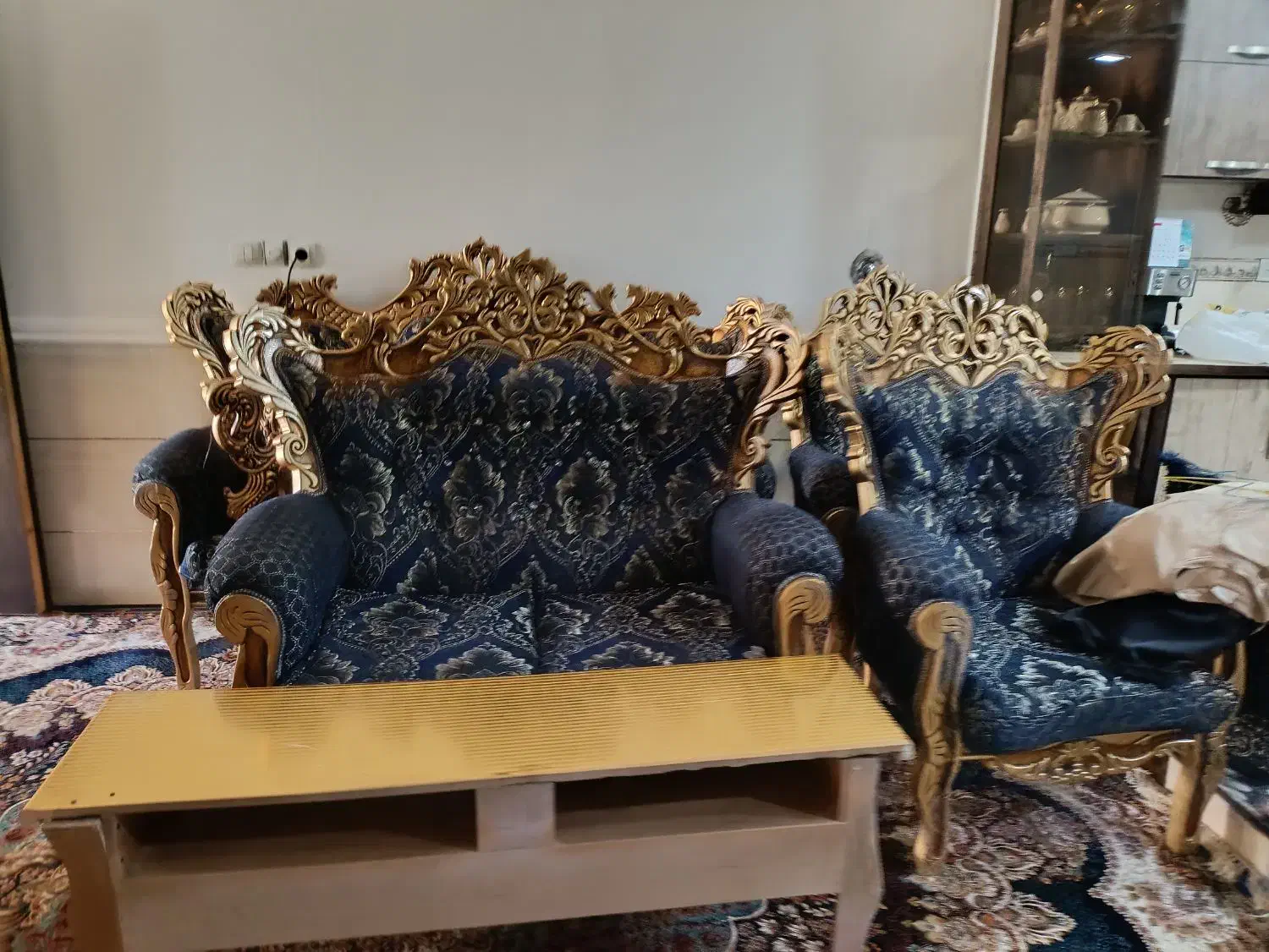 مبل هفت نفره تمیز|مبلمان خانگی و میز عسلی|شبانکاره, |دیوار