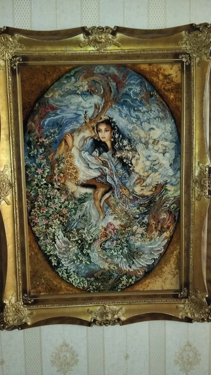 تابلو فرش دستباف نفیس تبریز|تابلو فرش|کرمانشاه, |دیوار