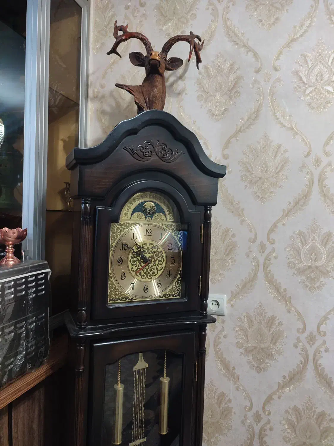 ساعت ایستاده چوب گردو اصل|ساعت دیواری و تزئینی|الیگودرز, |دیوار