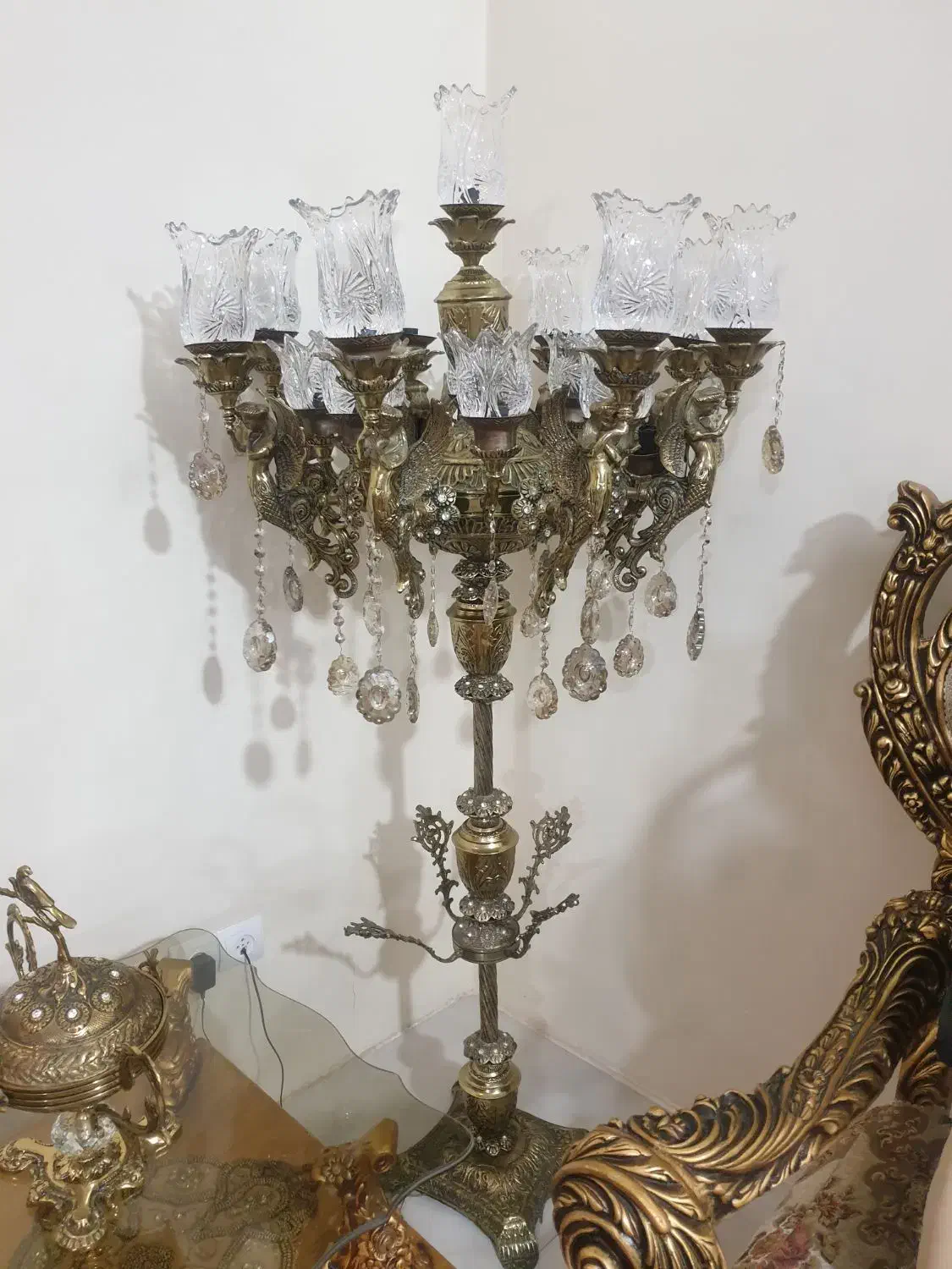 کنار سالنی۱۷شاخه برنز|صنایع دستی و سایر لوازم تزئینی|تهران, امیریه|دیوار