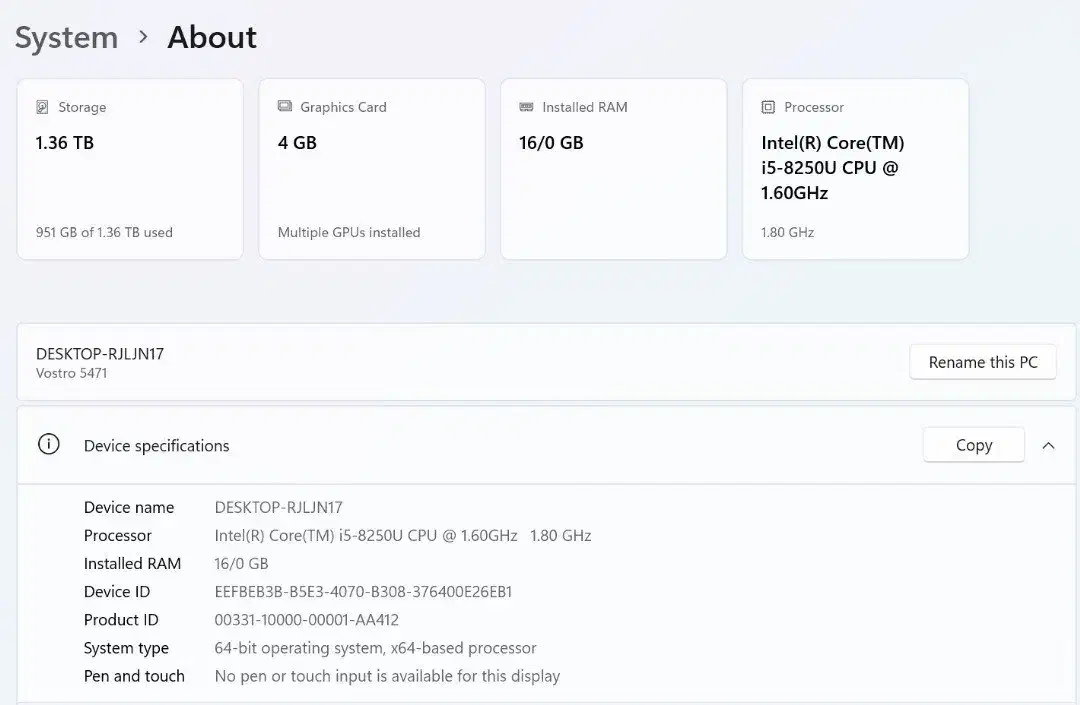Dell Vostro 5471 - 14'' لپ تاب دل|رایانه همراه|کرج, جهانشهر|دیوار