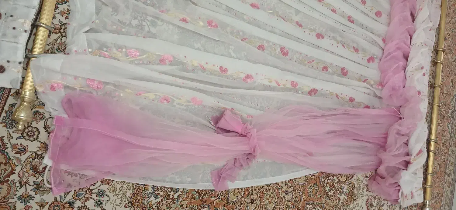 پرده اتاق خواب حریر|پرده، رانر، رومیزی|تهران, والفجر (افسریه)|دیوار