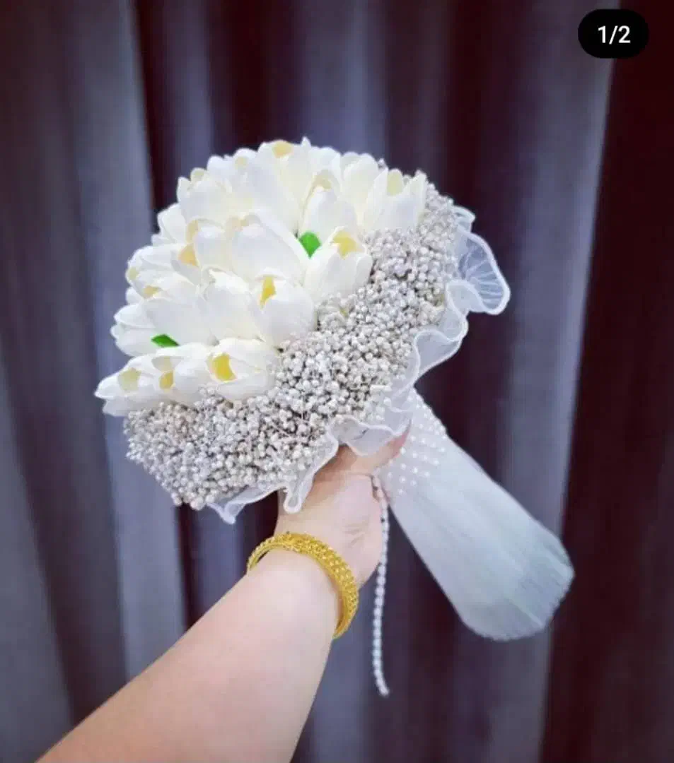 دسته گل عروس ماندانا|گل مصنوعی|بندرعباس, |دیوار