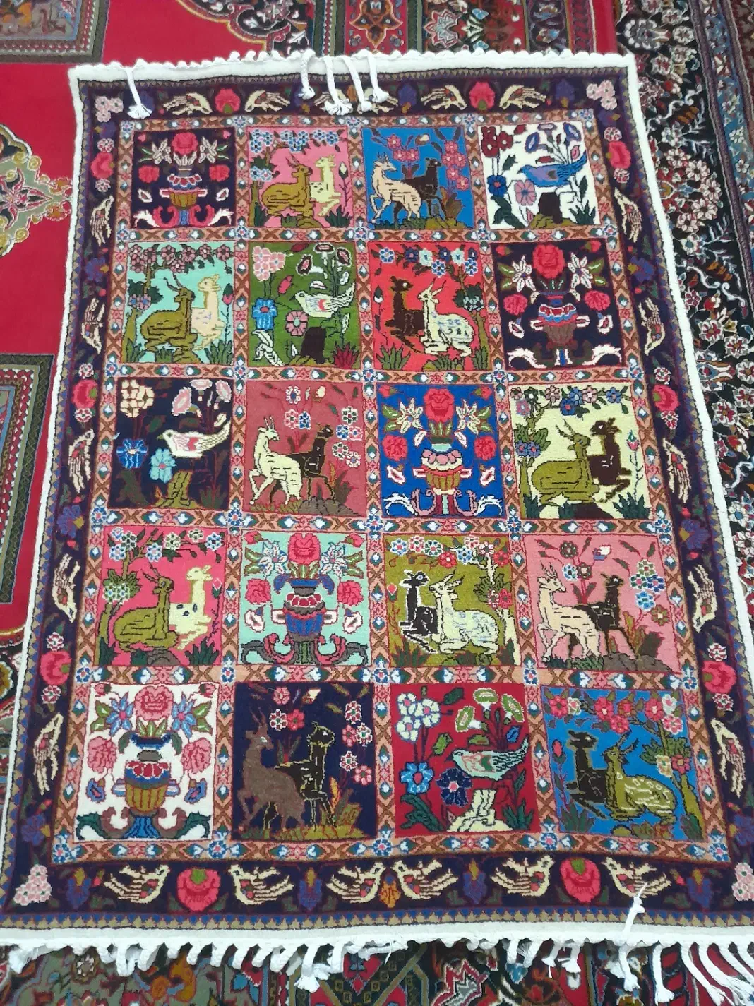 فرش دست بافت چهار فصل  محلی|فرش|سنقر, |دیوار