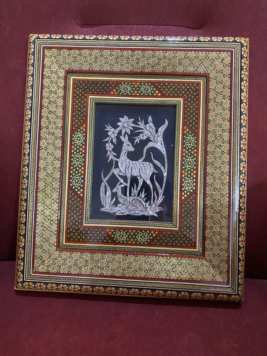 تابلو کار اصفهان معرق کاری|تابلو، نقاشی، عکس|گرگان, |دیوار