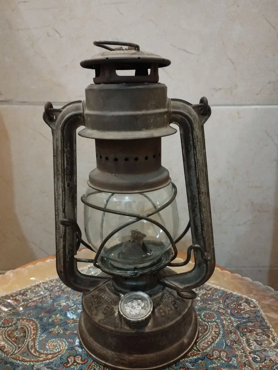 فانوس آلمانی قدیمی عتیقه|لامپ و چراغ|یزد, |دیوار