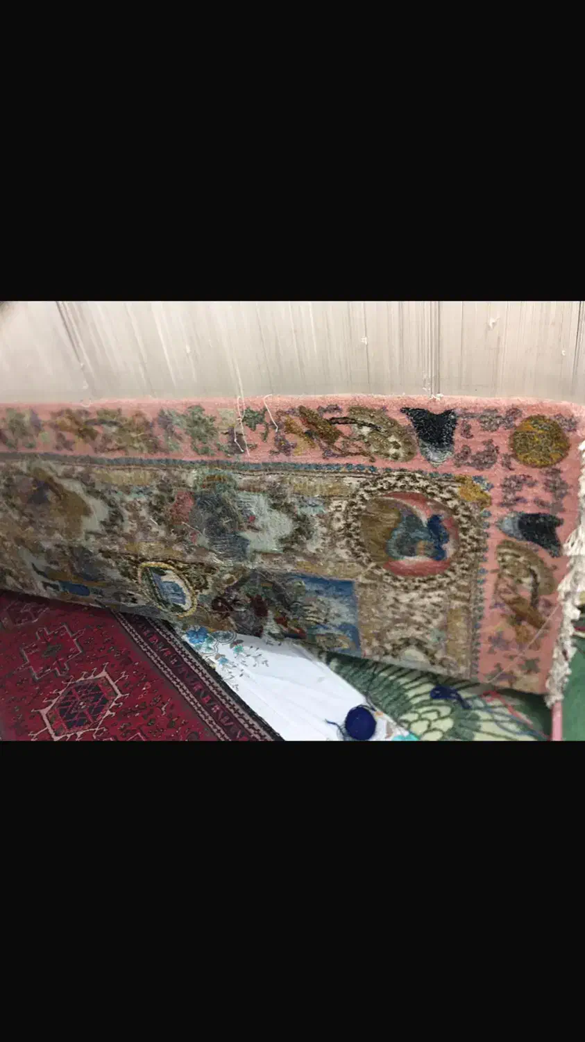 فرش نیمه کاره|فرش|میانه, |دیوار