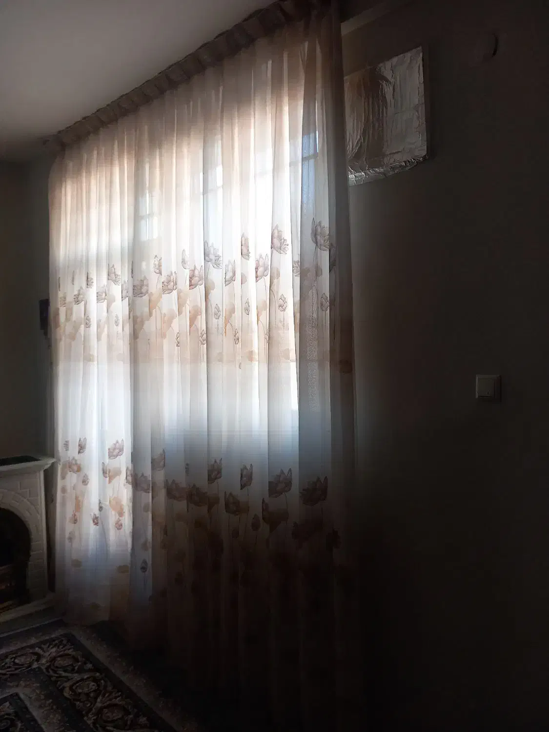 پرده کرم قهوه‌ای زیبا|پرده، رانر، رومیزی|کرج, اسلام‌آباد|دیوار