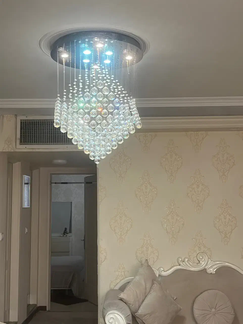 لوستر سقفی ریسه ای مکعب|لوستر و چراغ آویز|تهران, افسریه جنوبی|دیوار