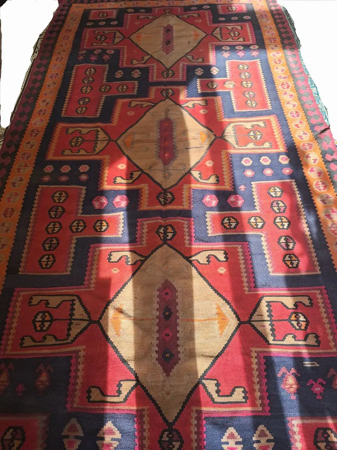 گلیم دست بافت کاملا طبیعی قدیمی|گلیم، جاجیم، گبه|تهران, زعفرانیه|دیوار