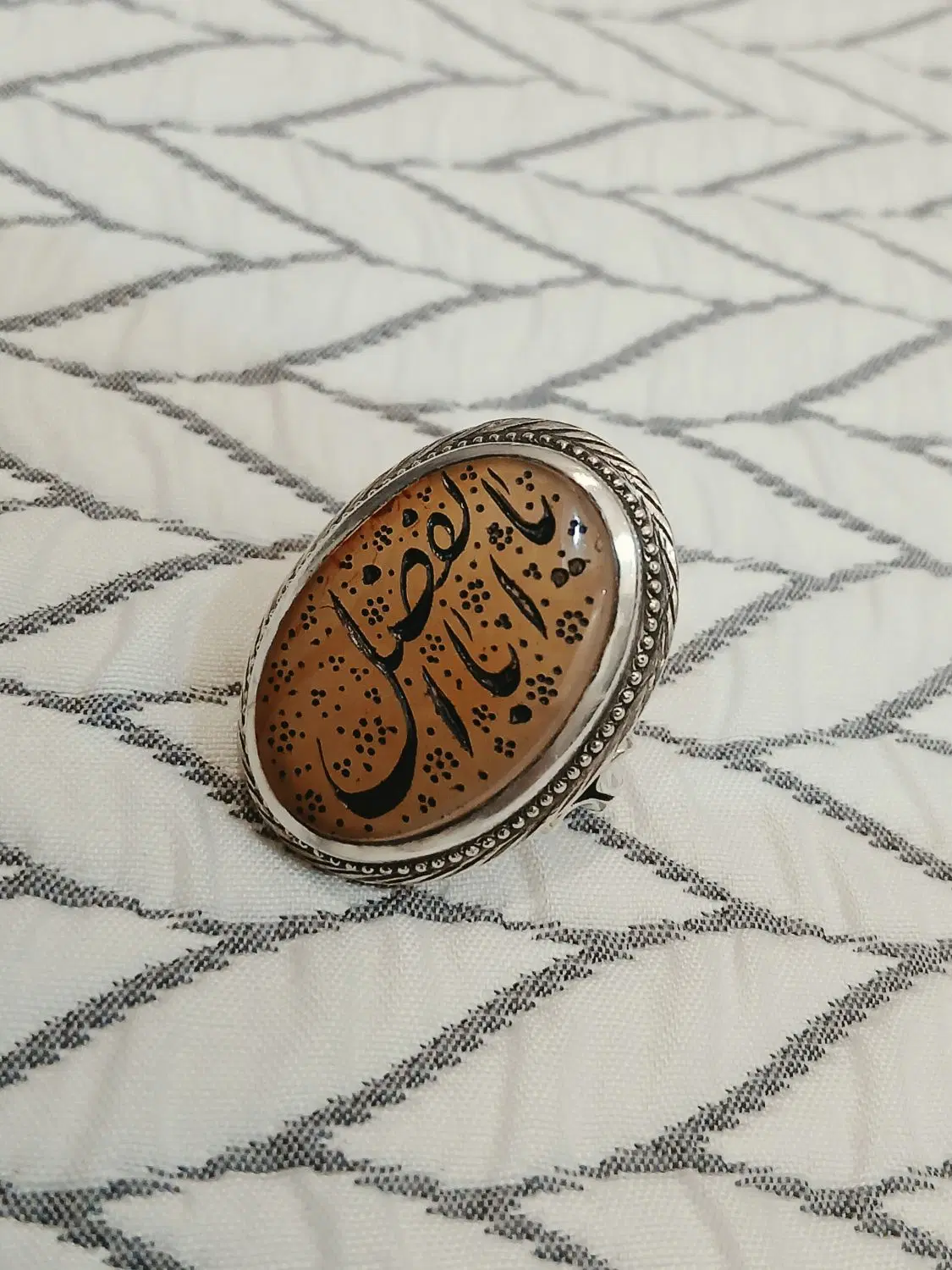 انگشتر عقیق یمن زرد قدیمی ذکر یاابالفضل|جواهرات|تهران, منیریه|دیوار