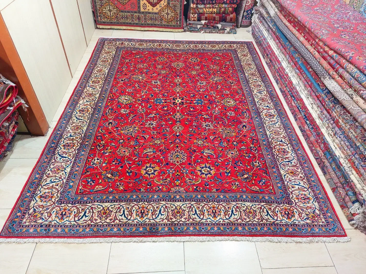 فرش ۹متری  ساروق لاکی دستباف افشان|فرش|تهران, بازار|دیوار