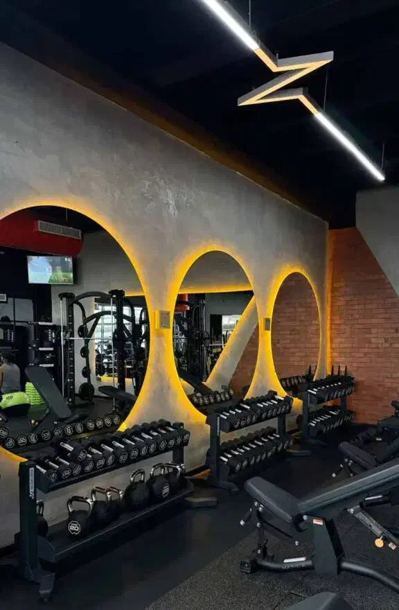 آینه بک لایت گرد مستطیل مناسب باشگاه بدنسازی سالن|آینه|همدان, |دیوار