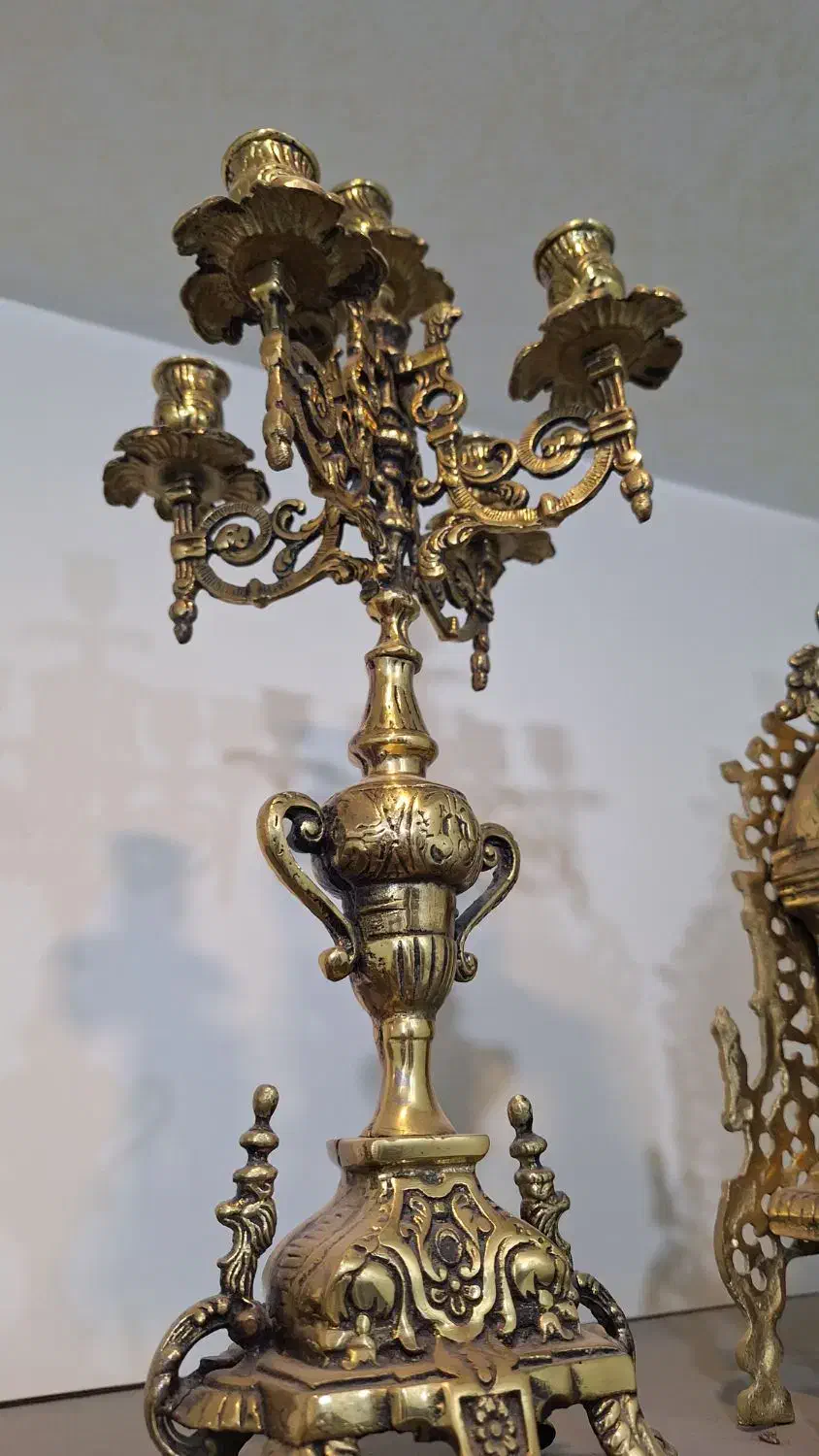 ساعت کنت شمعدانی پنج شاخه|کلکسیون اشیاء عتیقه|تهران, باغ خزانه|دیوار