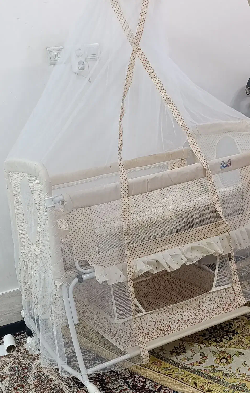 گهواره مارک baby co|تخت و صندلی بچه|قم, هنرستان|دیوار