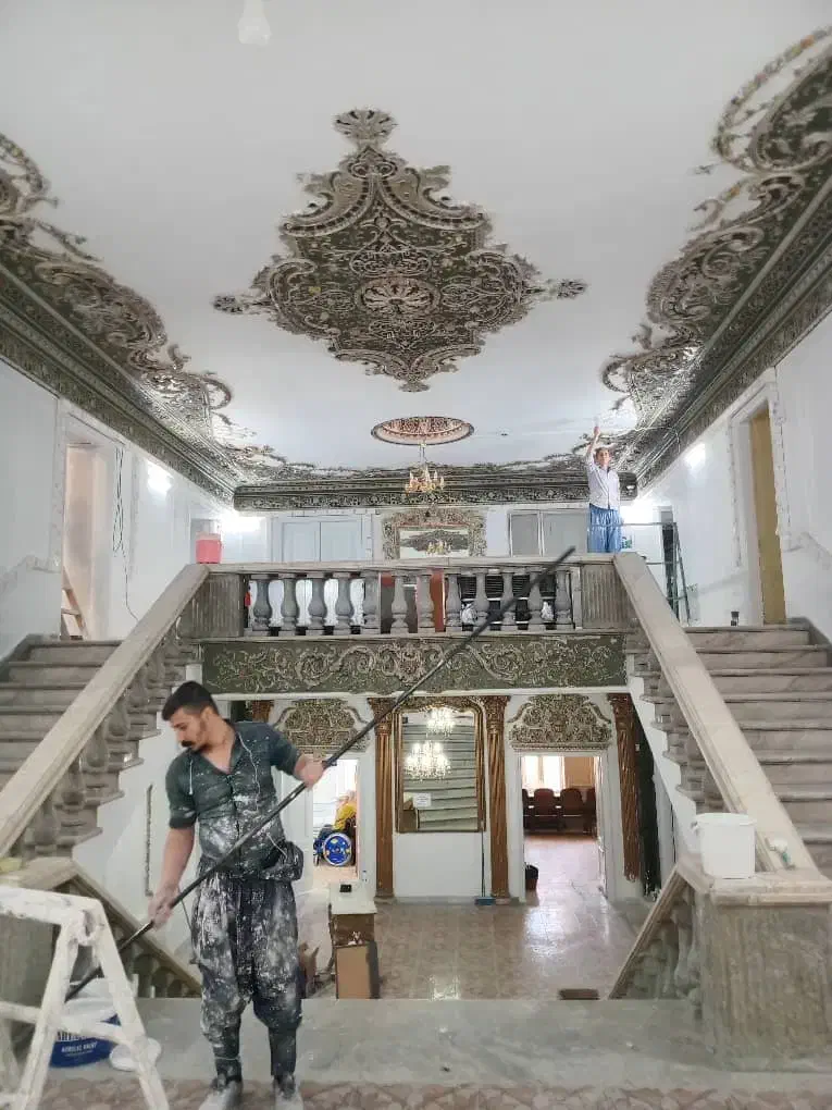 نقاشی ساختمان رنگ کاری طرح کاغذ دیواری|مصالح و تجهیزات ساختمان|تهران, حصار بوعلی|دیوار