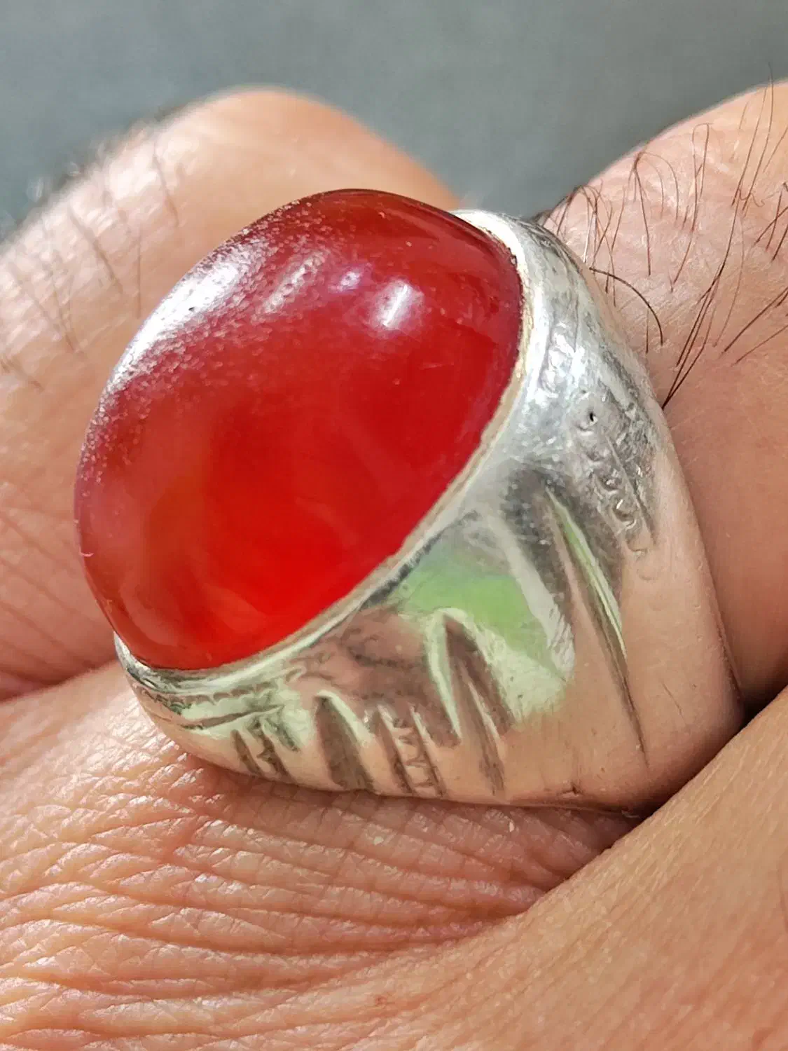 انگشتر عقیق کلوخه|جواهرات|یزد, |دیوار