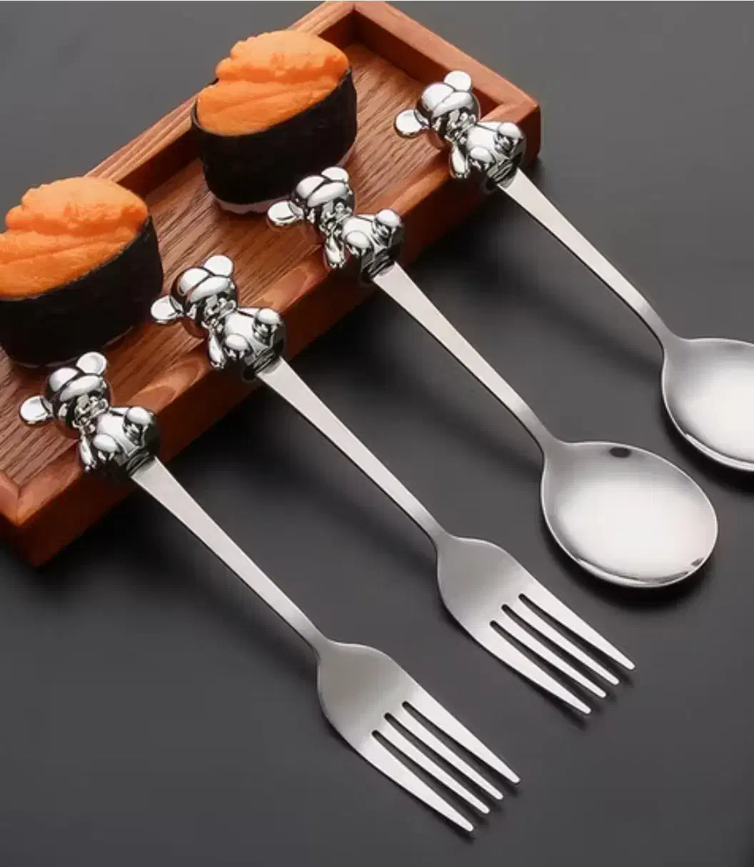 ست ۴ تکه قاشق چنگال|اسباب و اثاث بچه|تهران, چوب تراش|دیوار