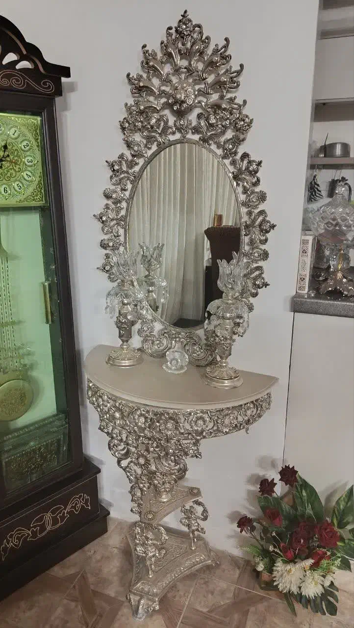 کنسول آینه و شمعدان|بوفه، ویترین، کنسول|آبیک, |دیوار