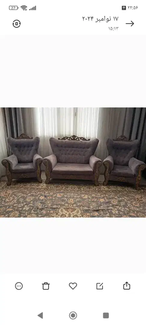 مبل راحتی پارچه مسکو|مبلمان خانگی و میز عسلی|قرچک, باقرآباد|دیوار