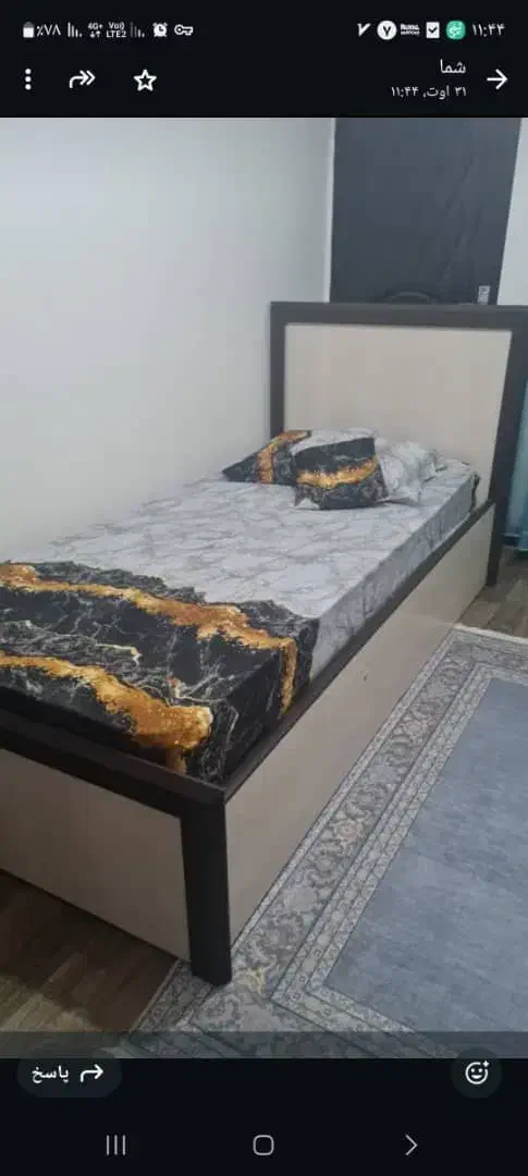 تخت یک نفره کاملا سالم|تخت و سرویس خواب|آستانه اشرفیه, |دیوار