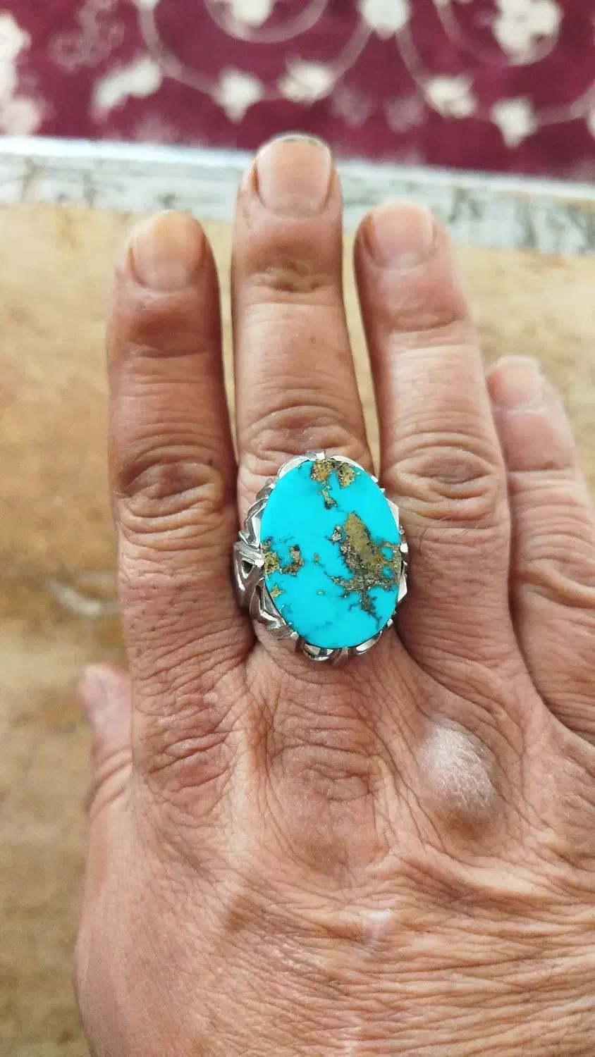 انگشتر نقره سنگ نیشاپور|جواهرات|نورآباد, |دیوار