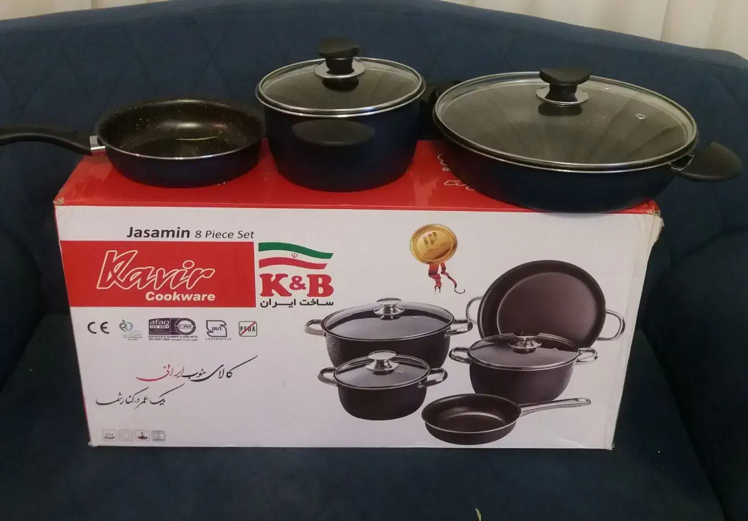 سرویس قابلمه ۸ پارچه کویر و سرویس قاشق چنگال|ظروف پختوپز|تهران, شهرک چیتگر|دیوار