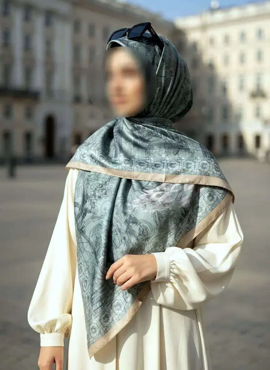 روسری مجلسی ابریشم توییل|لباس|قم, صدوق|دیوار