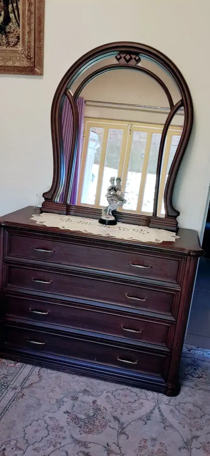 سرویس خواب چوبی دونفره|تخت و سرویس خواب|هچیرود, |دیوار