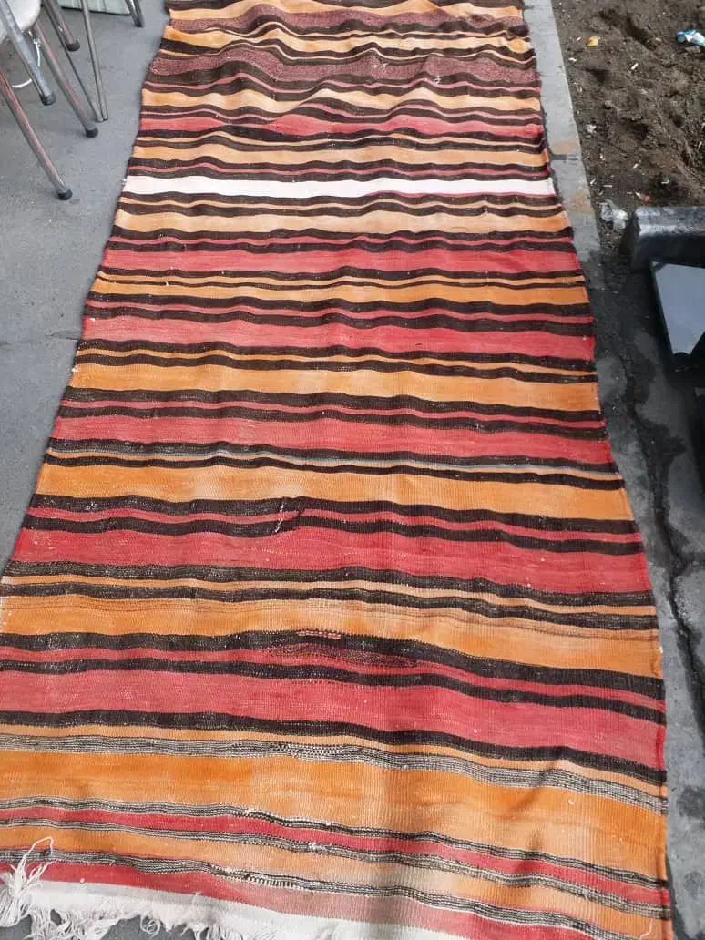 گلیم قدیمی  عشایری تمام پشم|گلیم، جاجیم، گبه|تبریز, |دیوار