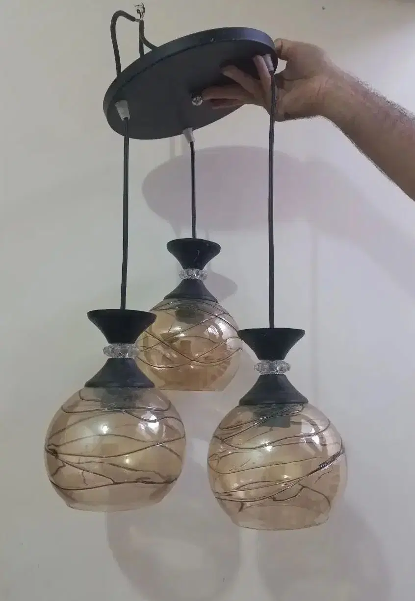 لوستر سه شاخه|لوستر و چراغ آویز|تبریز, |دیوار
