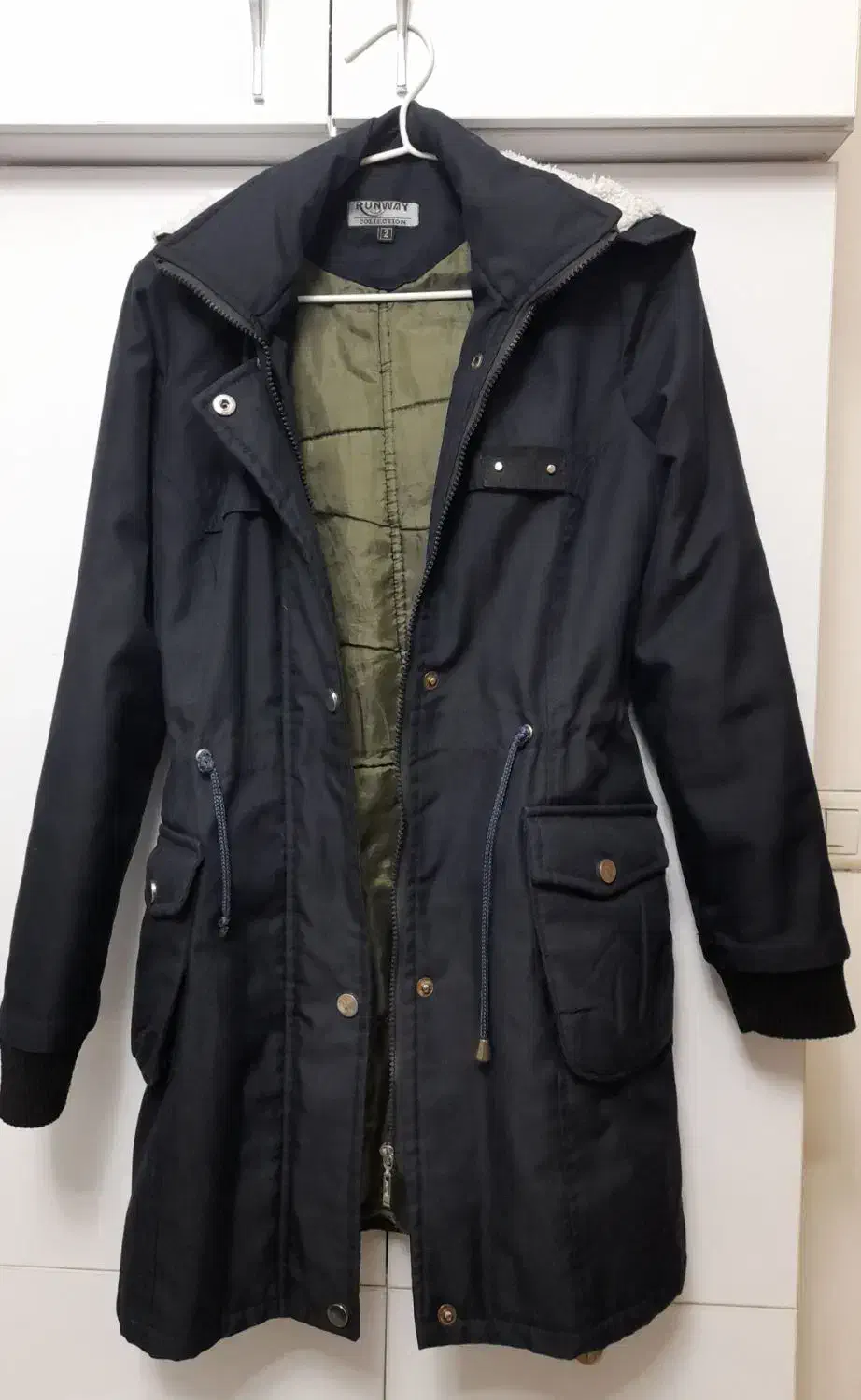 دو عدد کاپشن کلاه دار دخترانه سایز ۲ و سایز ۳|لباس|رشت, گلباغ نماز|دیوار