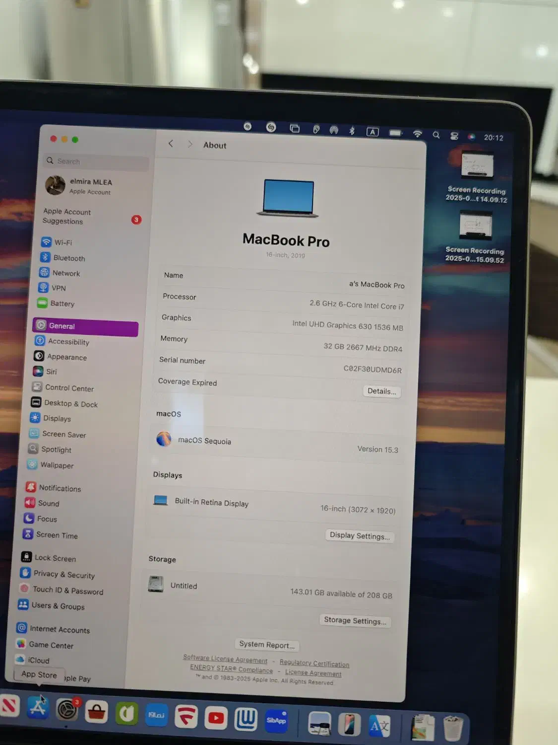MackBook pro 2019|رایانه همراه|شیراز, قدوسی غربی|دیوار