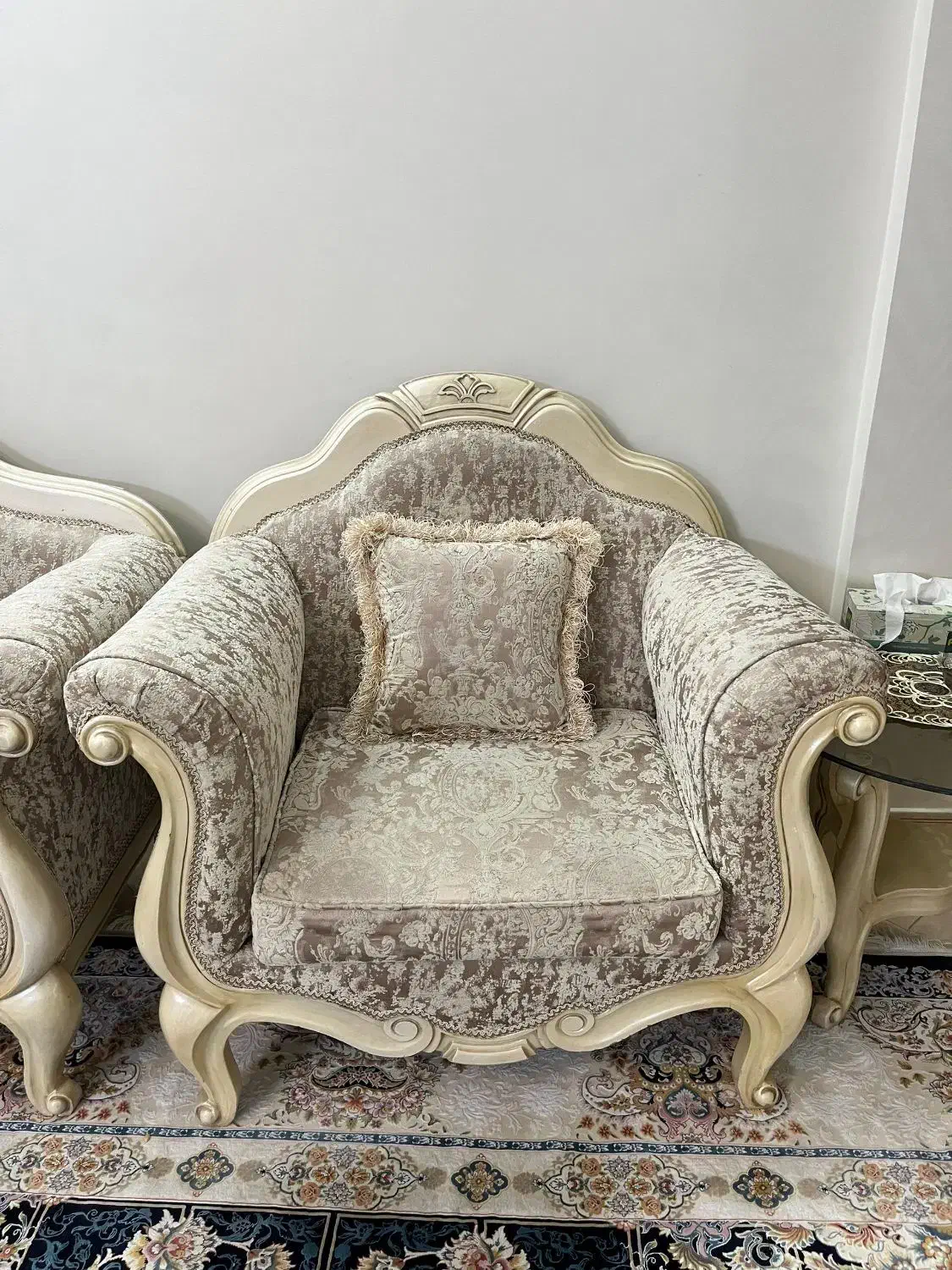 مبلمان استیل نه نفره چوب کامل سالم|مبلمان خانگی و میز عسلی|تهران, والفجر (افسریه)|دیوار