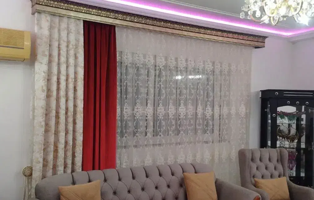 پرده سالن با کتیبه و والان|پرده، رانر، رومیزی|آمل, |دیوار