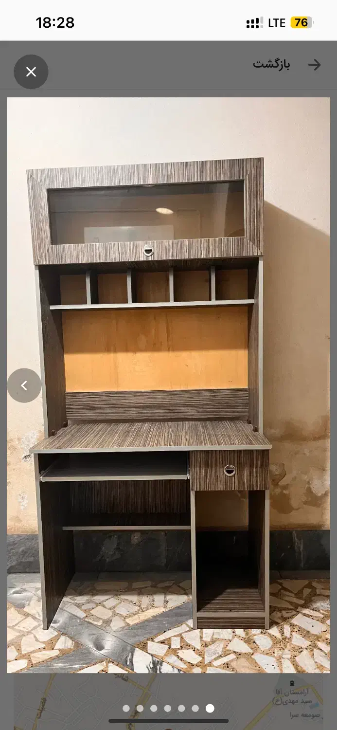 میز کامپیوتر|میز تحریر و کامپیوتر|صومعه‌سرا, |دیوار